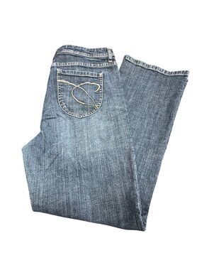 Chico's Jeans Size 2 Short Large Women Blue Platinum Denim 2s Cotton Spandex